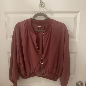 Sheer bomber jacket